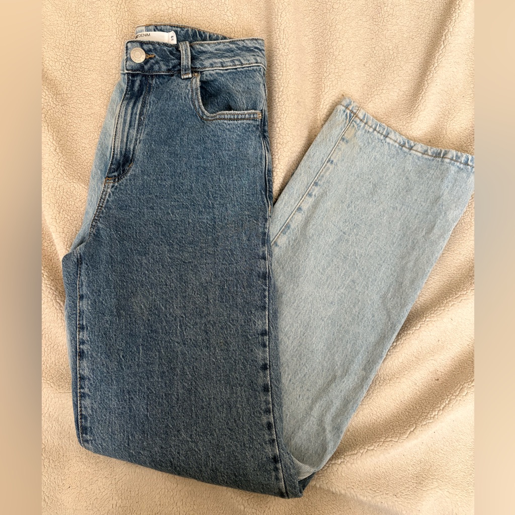 Garage Two-Tone Blue Straight Leg Jeans